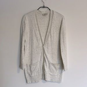 LOFT “Funfetti” Cream Cardigan